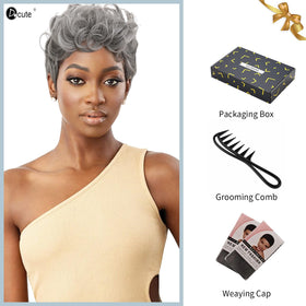 DOcute gray wig helps elevate everyday looks with effortless charm.