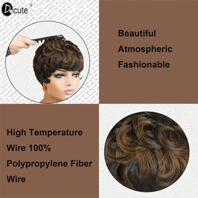 DOcute Pixie Cut Wig glueless cap offers secure, comfortable wear.