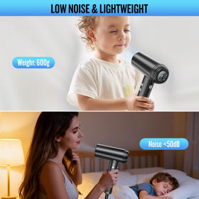 DOFOU LED heat mode ring shows hot, warm, and cool options