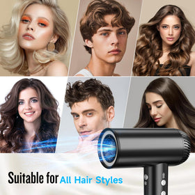 DOFOU travel-friendly, low-noise dryer suited for home and trips