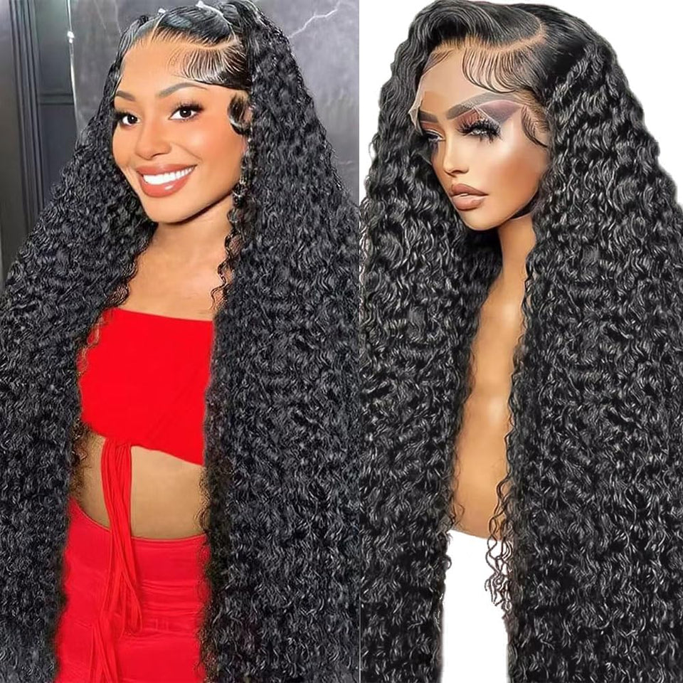 Dokihis 30 inch deep wave wig with HD lace front for seamless skin blend