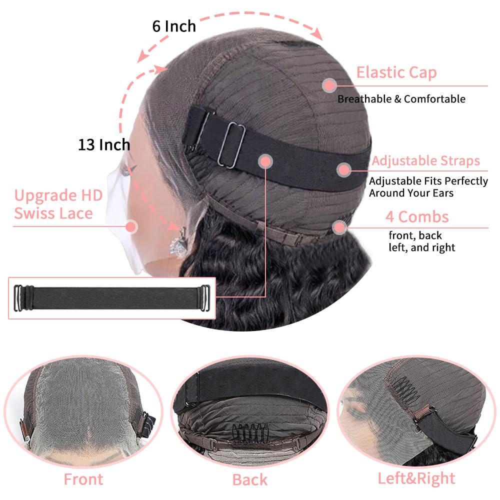 Dokihis HD transparent lace front wig for invisible, breathable wear