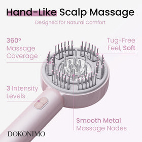 DOKONIMO 360° rollers glide smoothly across the scalp.