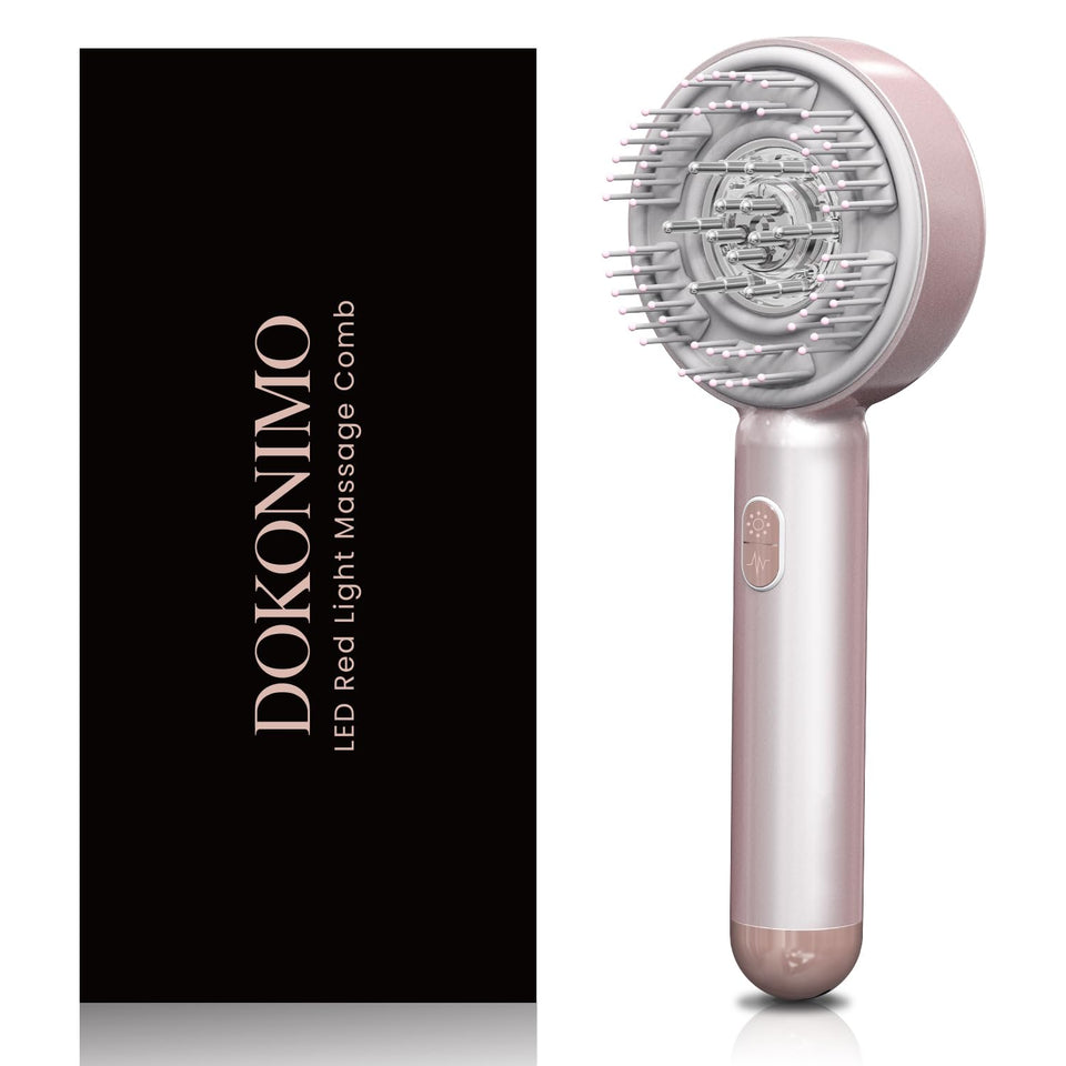 DOKONIMO LED scalp massager with red light for relaxing scalp care.