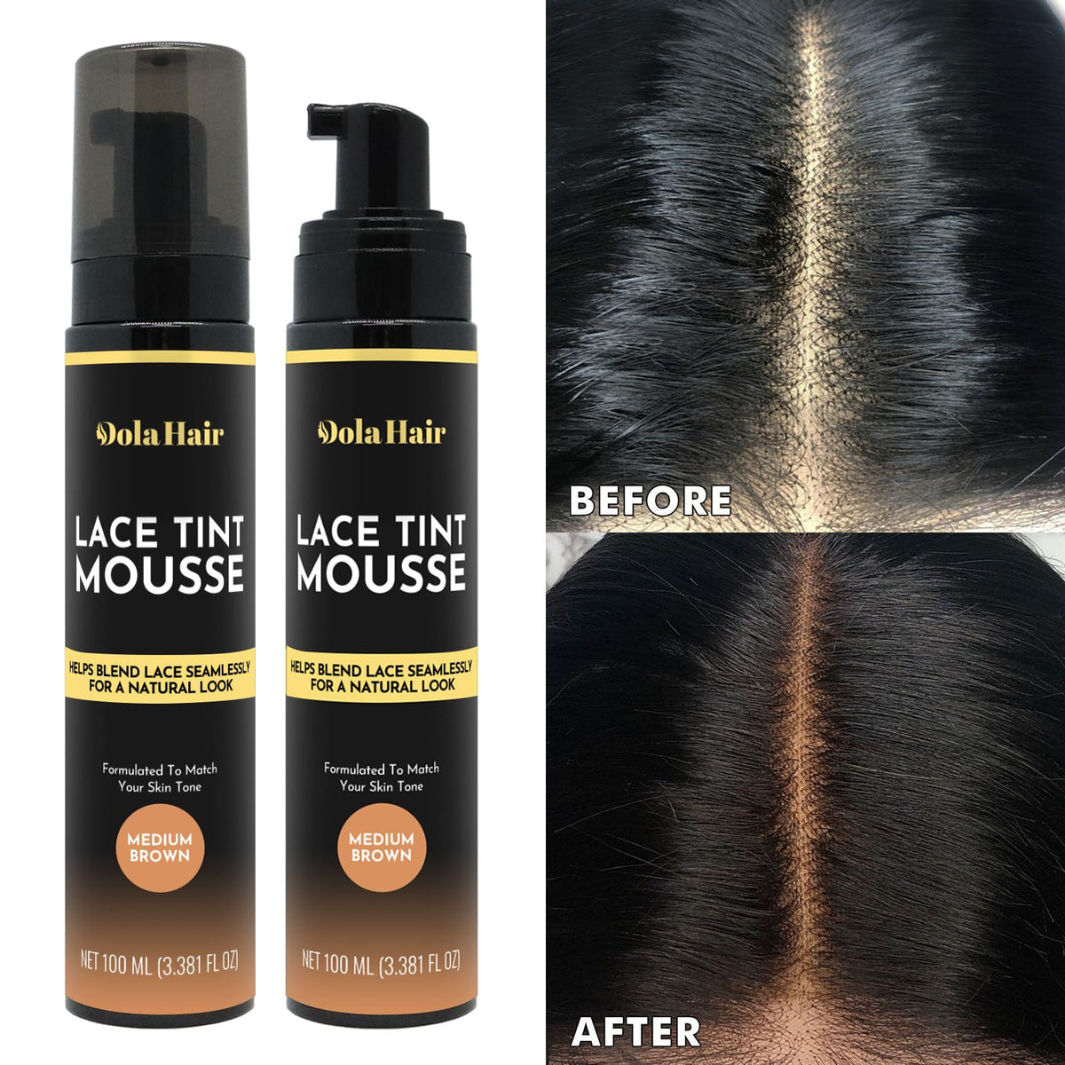 Dolahair mousse defines baby hairs for a natural look.