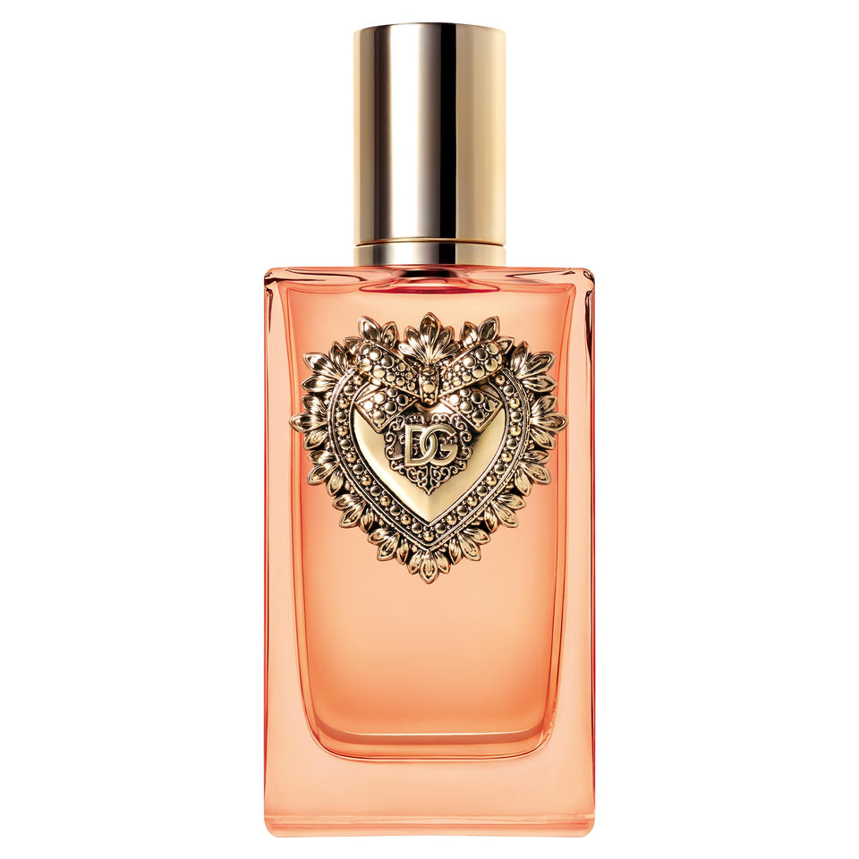 Dolce&Gabbana Devotion Intense bottle, elegant display for evening wear
