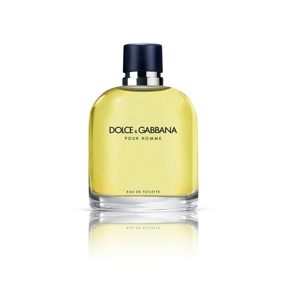 Dolce&Gabbana Pour Homme bottle top view, refined masculine styling for daily wear.