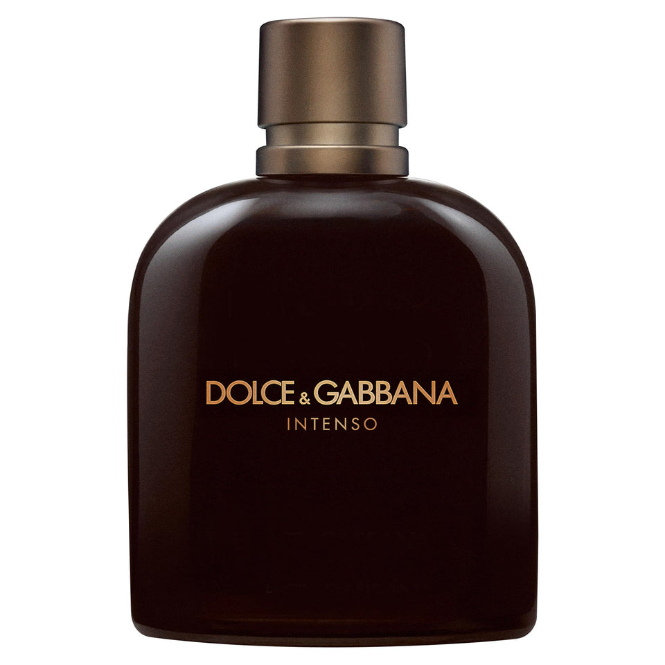 Dolce&Gabbana Pour Homme Intenso bottle highlighting bold woody notes for evening wear