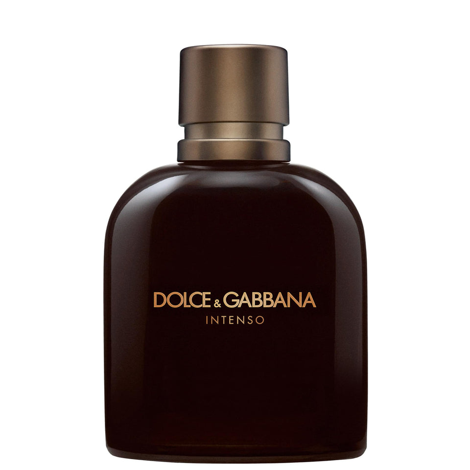 Dolce&Gabbana Pour Homme Intenso bottle close-up for a bold, sophisticated impression.