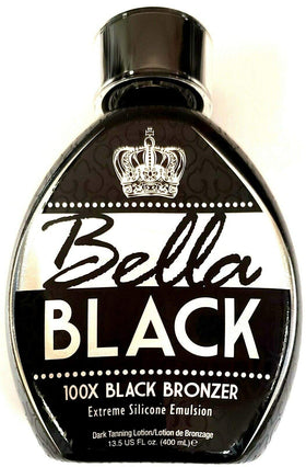 Dolce Vita Bella Black 100X bottle front for fast indoor tanning results