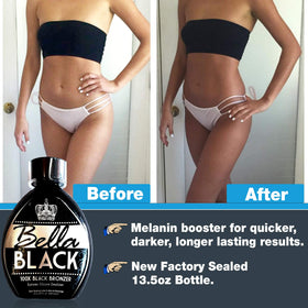 Dolce Vita Bella Black 100X bottle label shows silicone emulsion and banana extract
