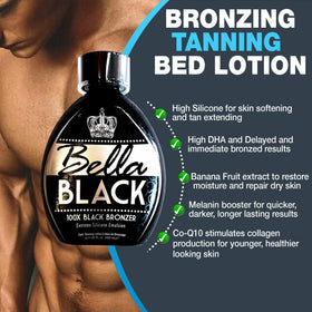 Dolce Vita Bella Black 100X lotion on skin demonstrating smooth application
