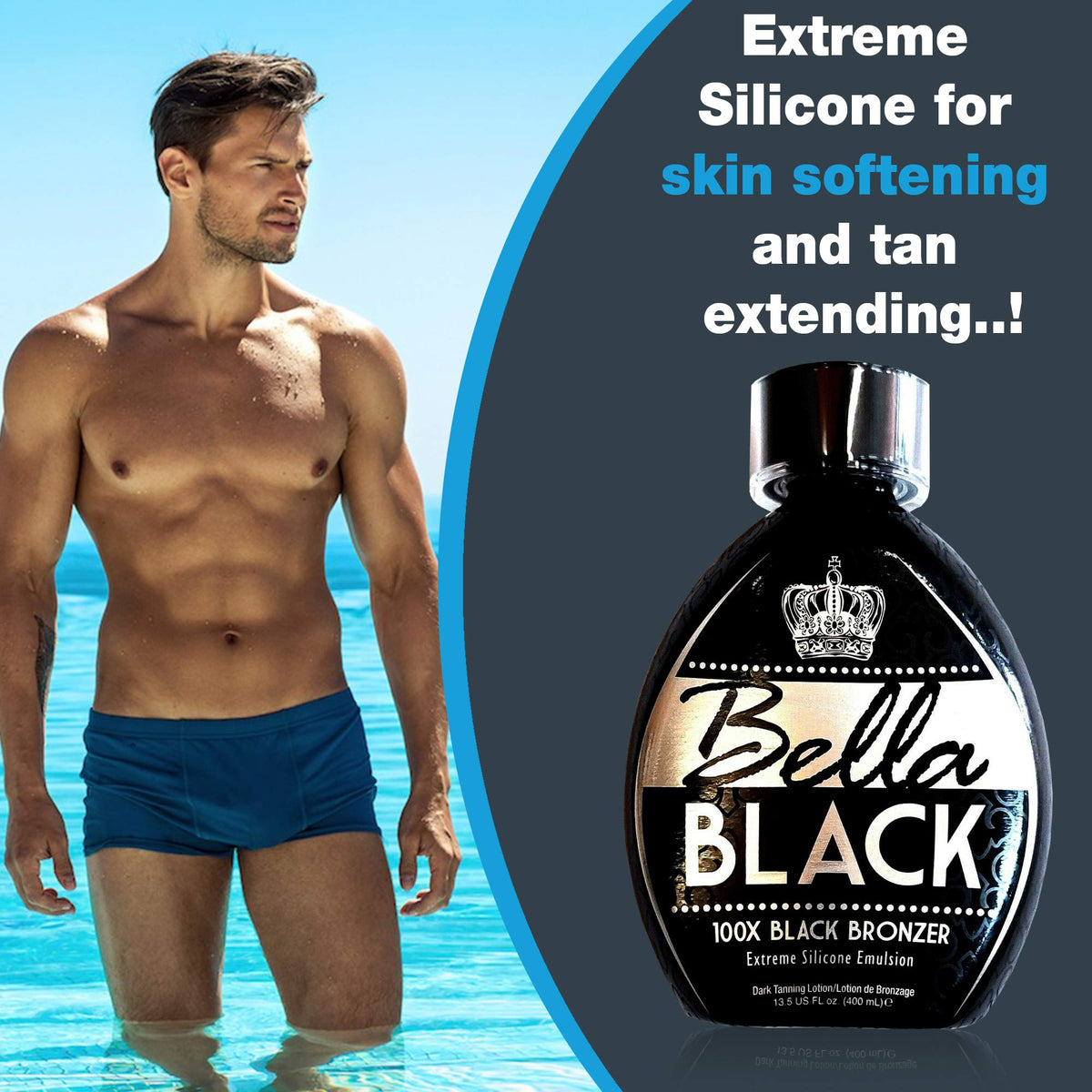 Dolce Vita Bella Black 100X texture closeup shows creamy hydration
