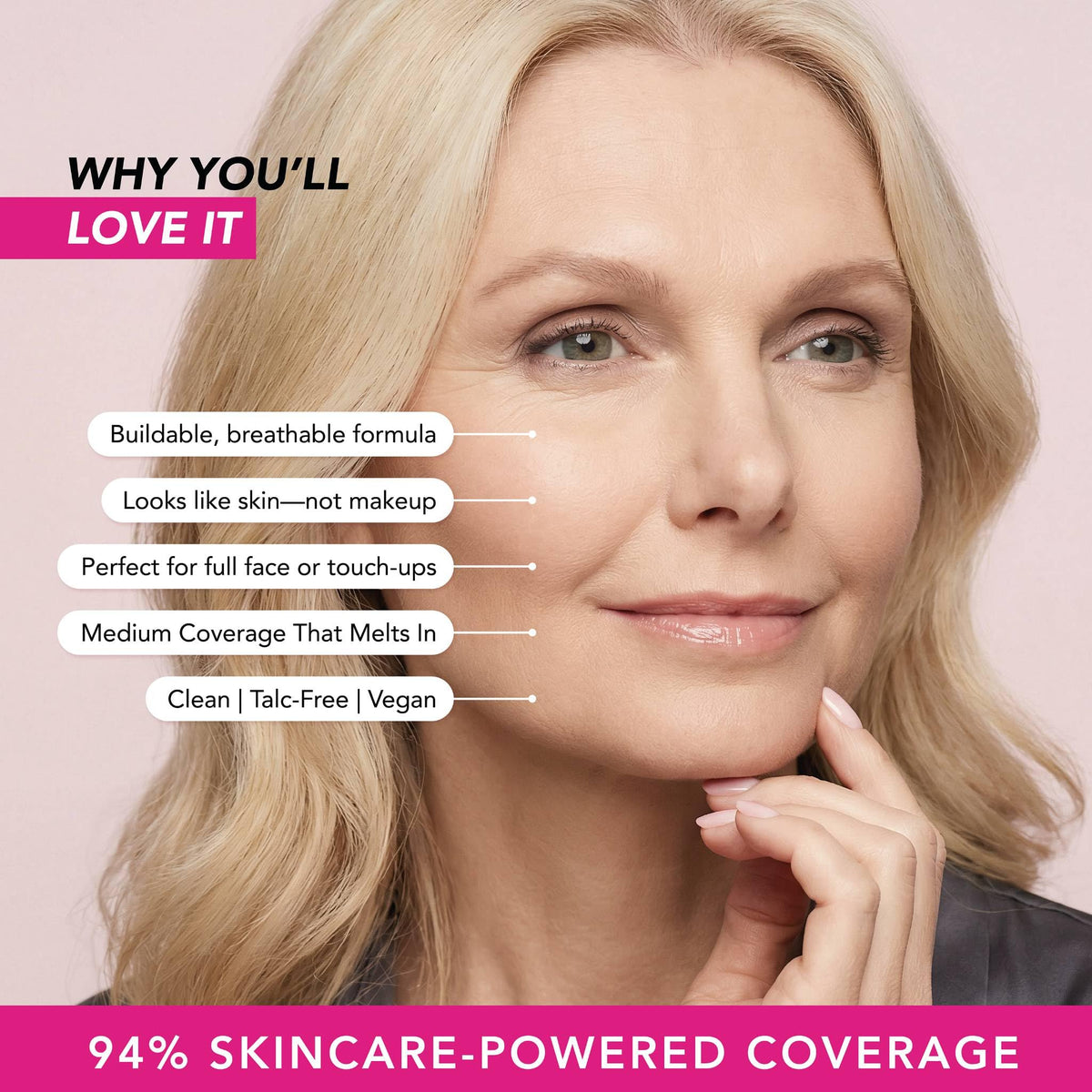 DOLL 10 NO peptide blur stick soft-focus glow enhances natural radiance.