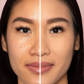 DOLL 10 NO Pink Power Brightening Powder swatch shows a flawless day-ready finish.