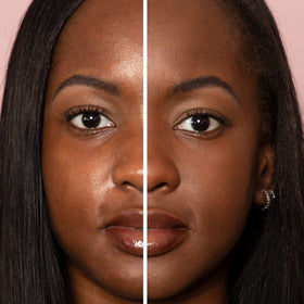 DOLL 10 NO Pink Power Brightening Powder on skin for a soft, photo-ready glow.