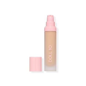 Doll 10 NO T.C.E super coverage serum packaging shows the clean, nourishing formula.