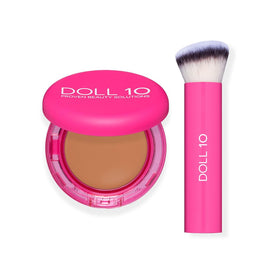 Doll 10 Peptide Bounce Balm Foundation bottle ready to apply for hydrated glow