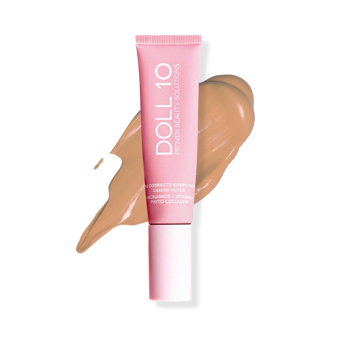 Doll 10 TCE Liquid Filter CC Cream bottle pump for even, effortless application.