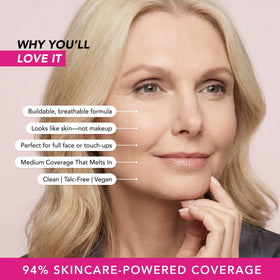 Doll 10 No Peptide Blur Stick medium swatch demonstrates even, natural look.