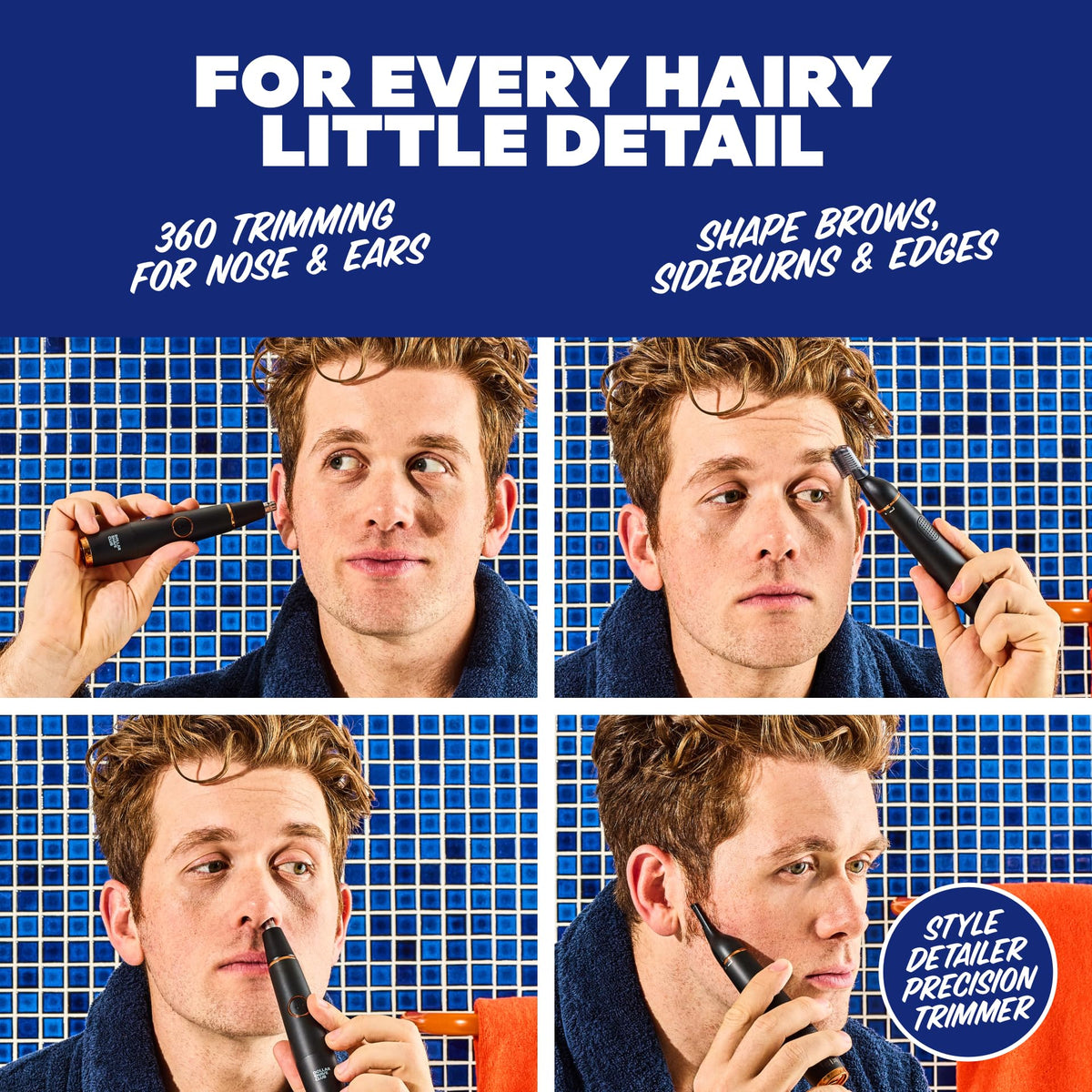 Dollar Shave Club Style Detailer 4mm guard for controlled trimming length.