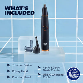 Dollar Shave Club Style Detailer detailer head for brows, sideburns, and neckline.