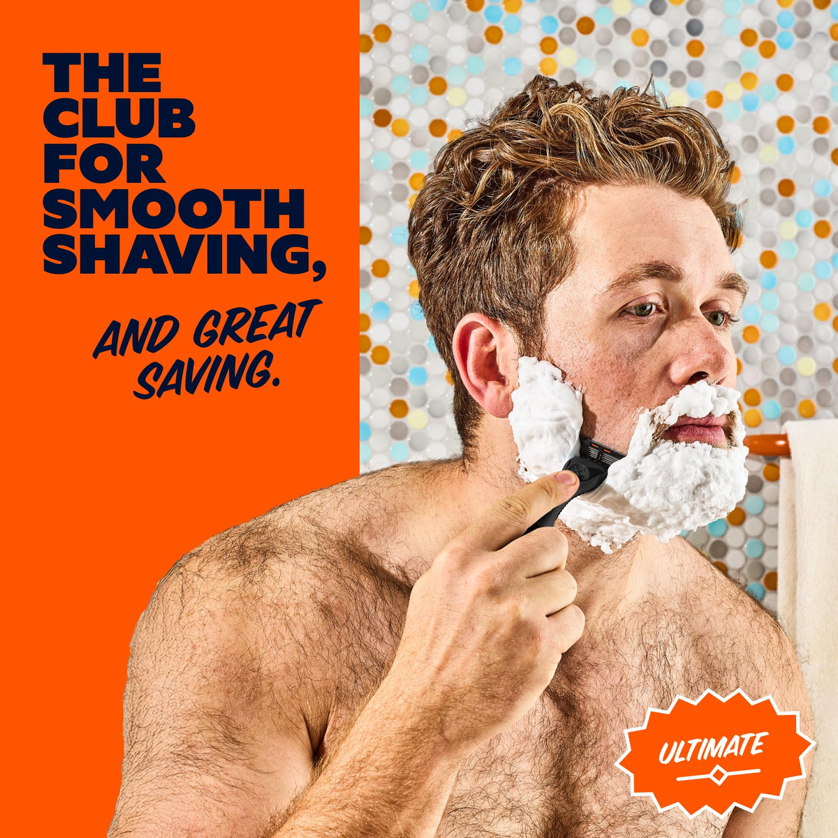 Dollar Shave Club shave cream 6 oz provides a rich, lubricating lather for glide.