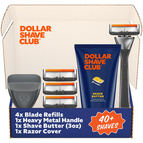 Dollar Shave Club VIP Shave Set heavy metal handle for a secure, precise grip
