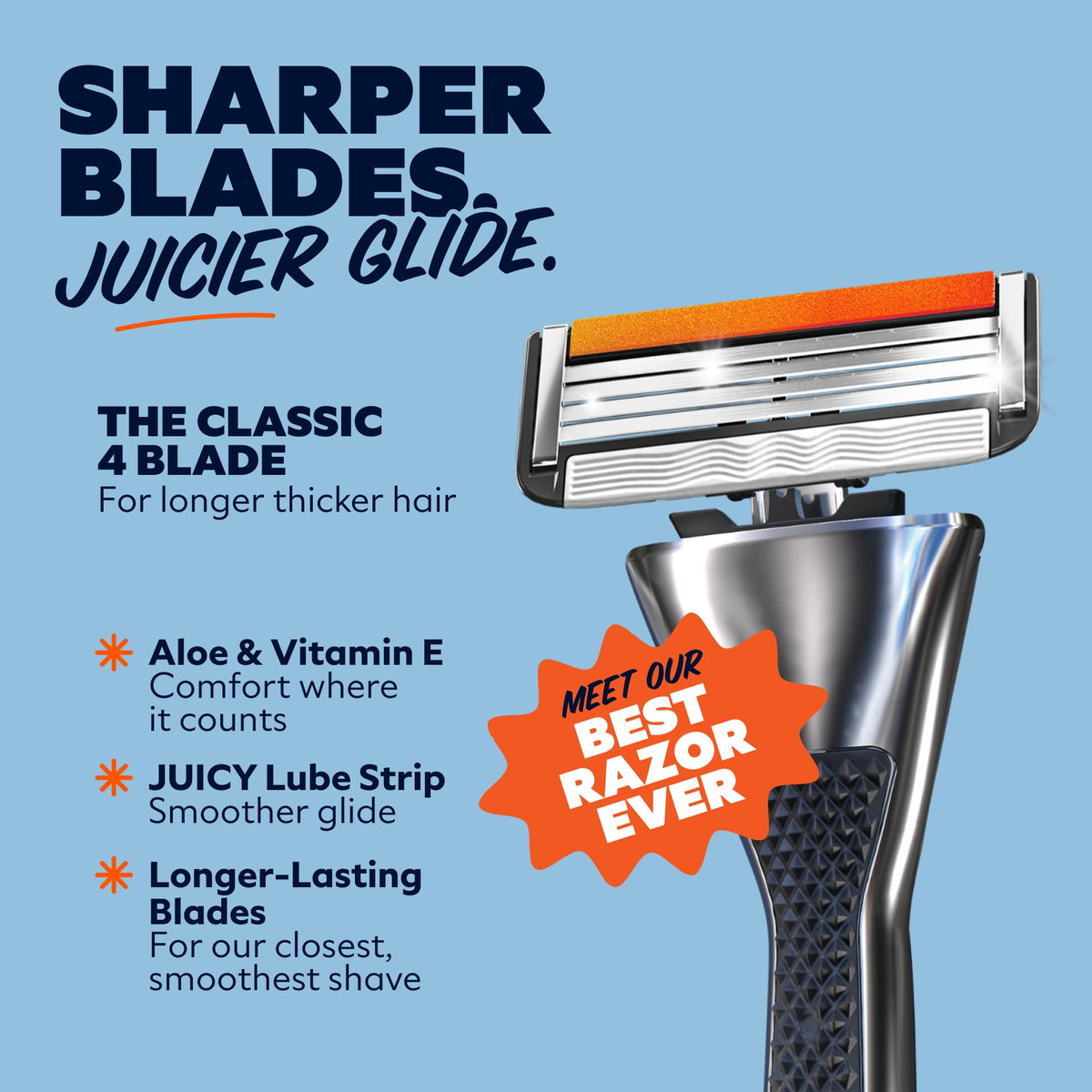 Dollar Shave Club VIP Shave Set juicy lubricant strip enhances comfort during shave.