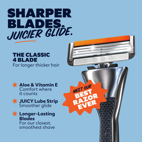 Dollar Shave Club VIP Shave Set juicy lubricant strip enhances comfort during shave.