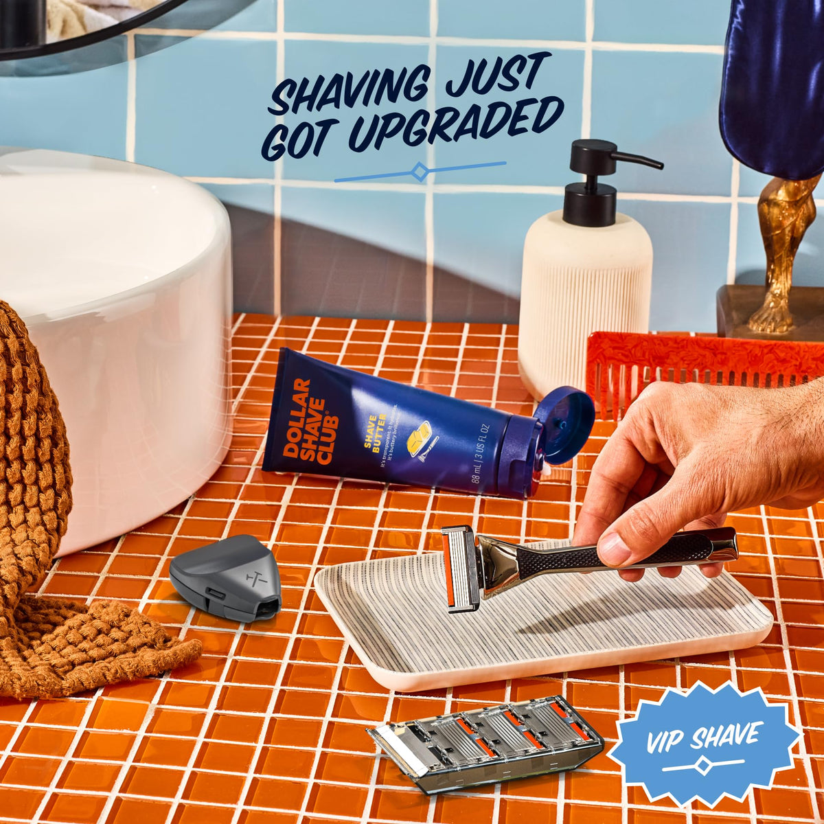 Dollar Shave Club VIP Shave Set shave butter 3 oz for visible guidance and glide