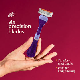 Dollar Shave Club Women razor set box includes razor and refills