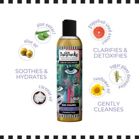 Dollylocks Aloe coconut plant-based formula label highlights vegan cruelty-free credentials.