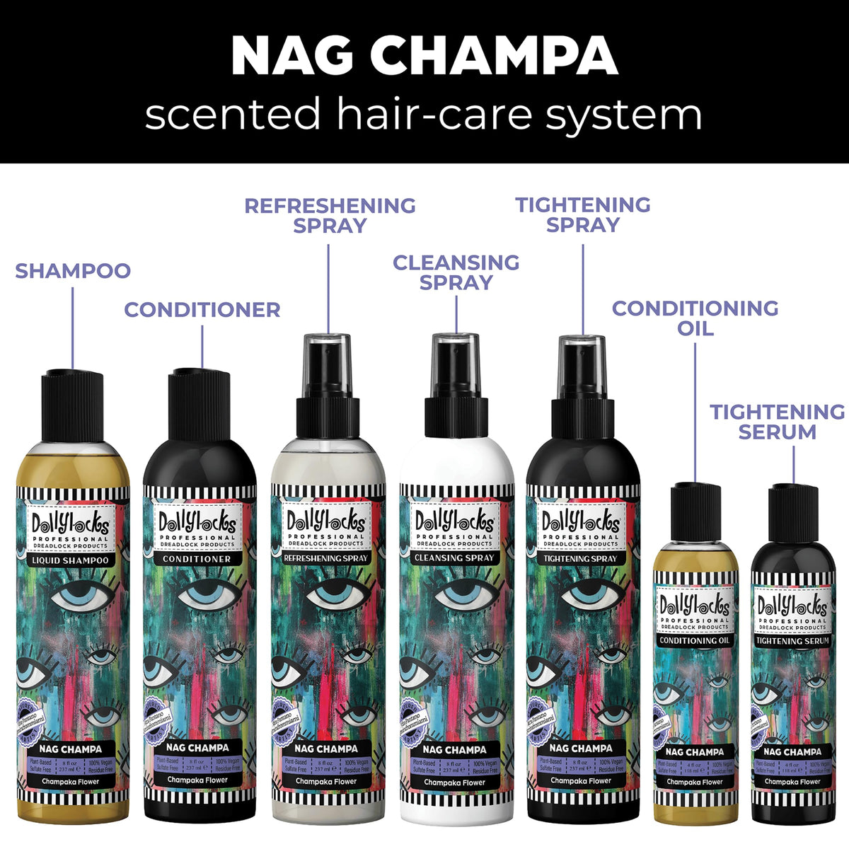 Dollylocks hair extensions oil helps detangle hair for a seamless look.