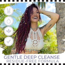 Dollylocks Nag Champa aroma close-up highlighting soothing fragrance for scalp balance.