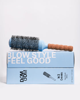 Dom Dom Ceramic Brush #3 small 45mm barrel supports efficient drying action.