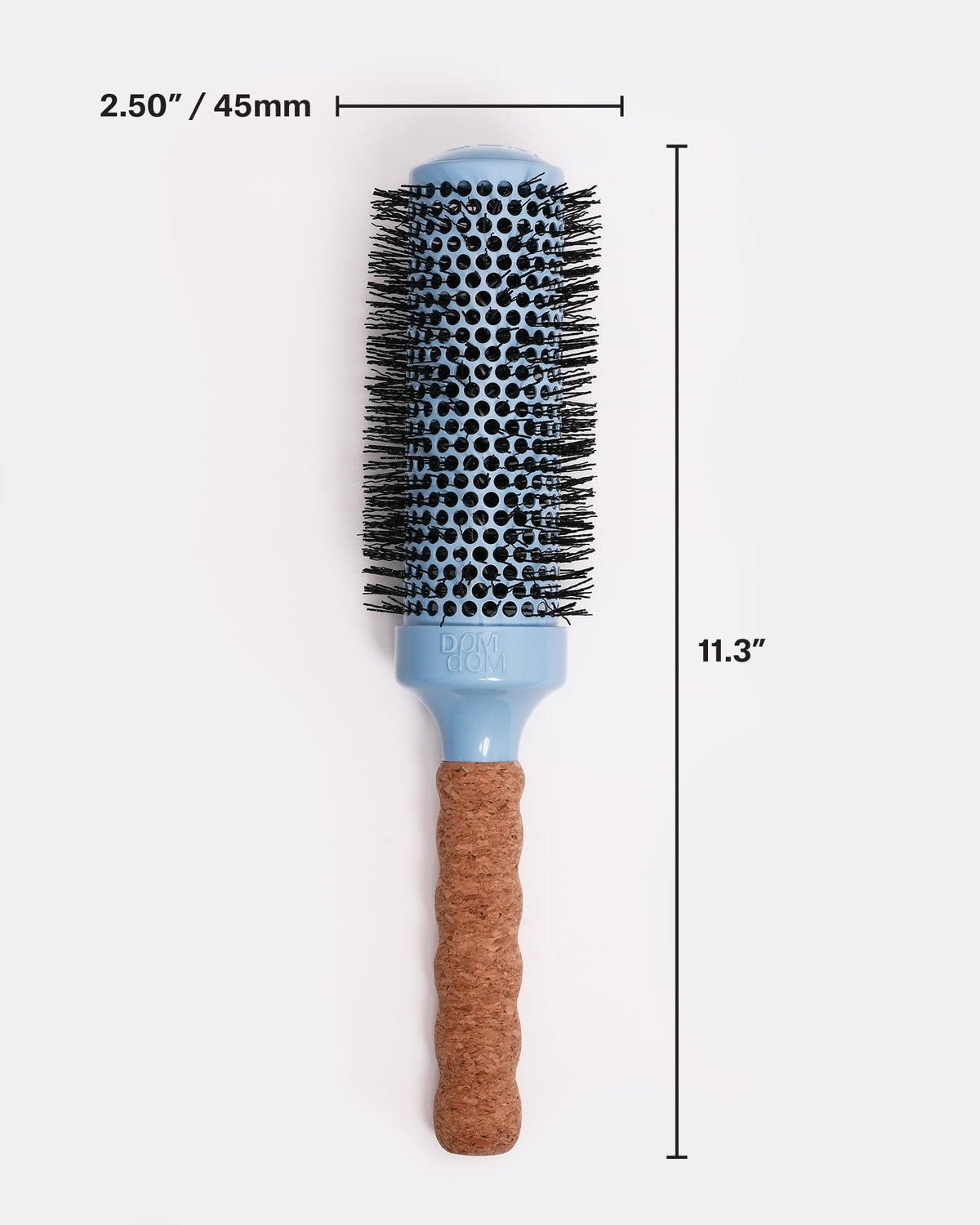 Dom Dom Ceramic Brush #3 vented barrel enhances root volume and shine.
