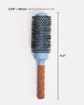 Dom Dom Ceramic Brush #3 vented barrel enhances root volume and shine.