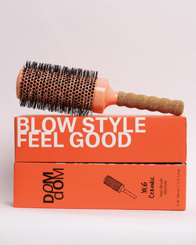 Dom Dom Ceramic Brush #6 vented barrel supports faster drying