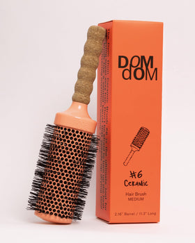 Dom Dom Ceramic Brush #6 close-up for precise styling