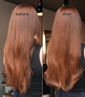 Dom Dom Hair Oil Mist demonstrates a soft shine finish for healthier-looking hair