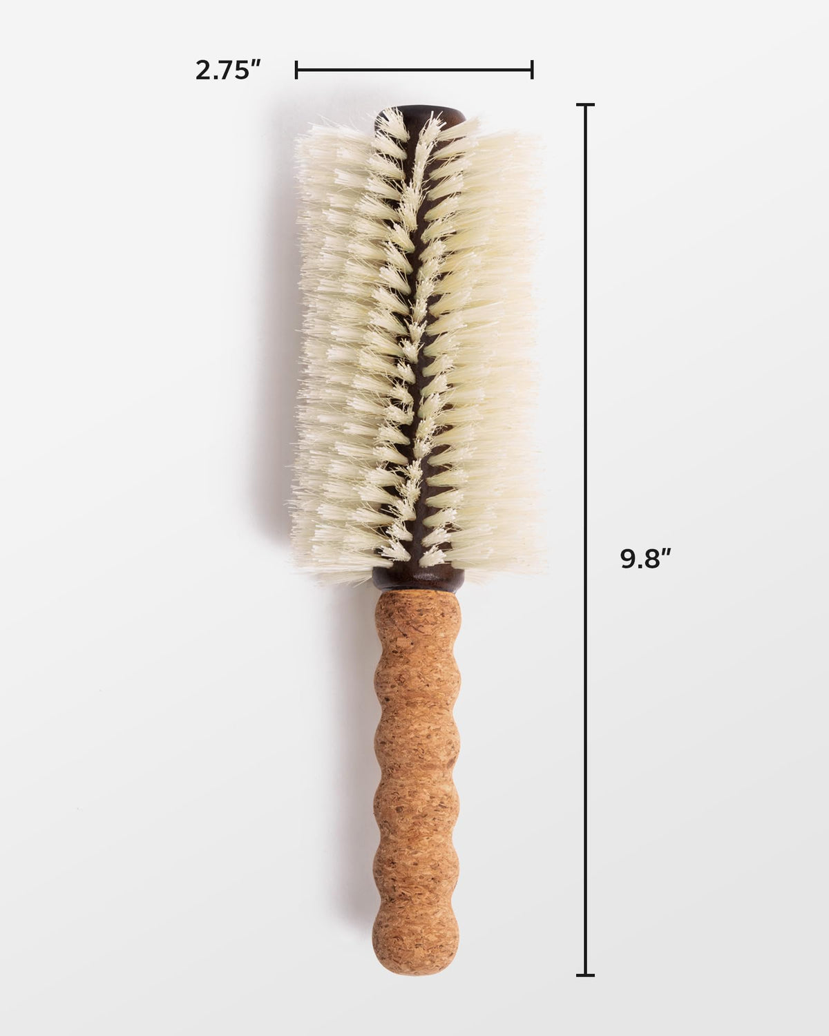 Dom Dom cork-handle detail for comfortable grip during styling.