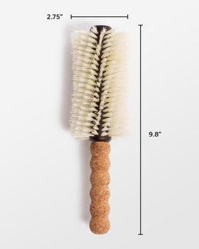 Dom Dom cork-handle detail for comfortable grip during styling.