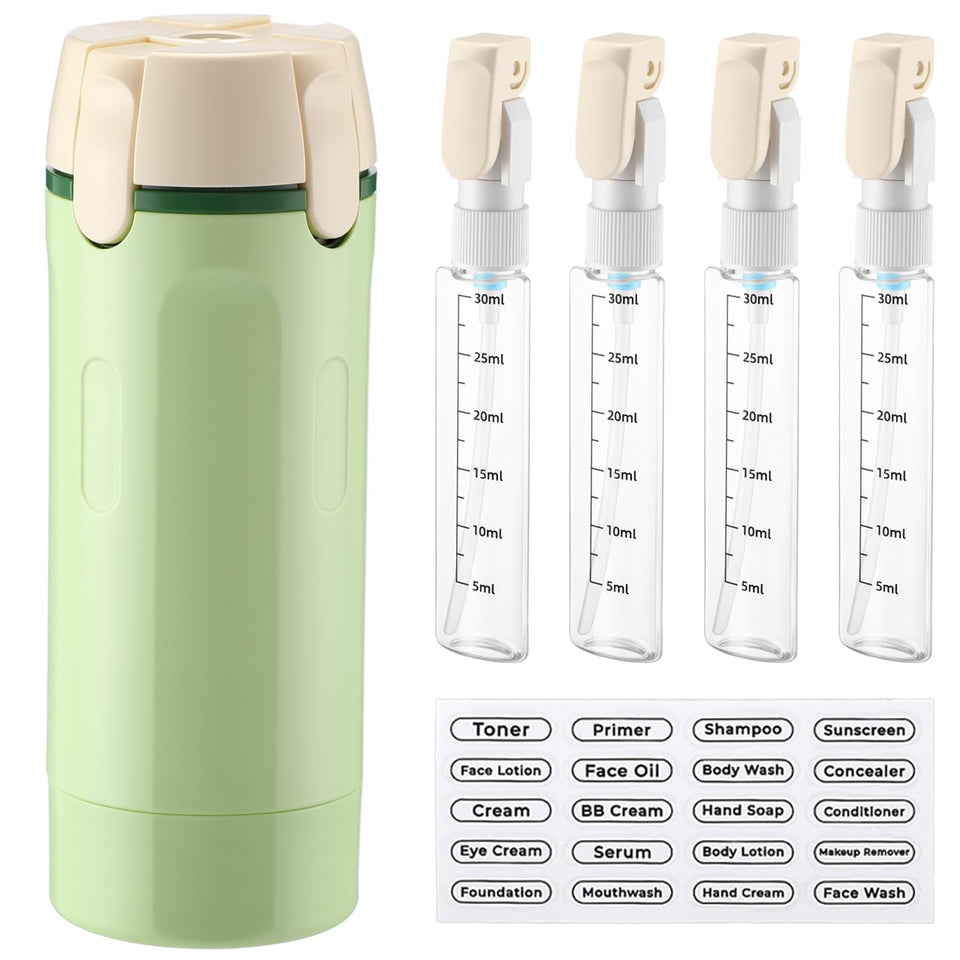 Domensi 4-in-1 travel dispenser main unit showing compact design for travel