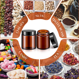 Domensi easy-care glass jars with removable liners for cleaning.