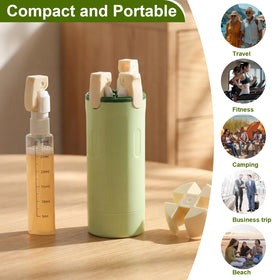 Domensi labels included to identify products quickly while traveling