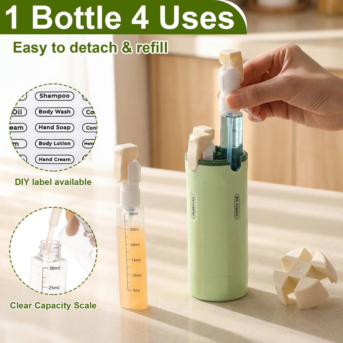 Domensi leak-proof lock on dispenser preventing spills during flights