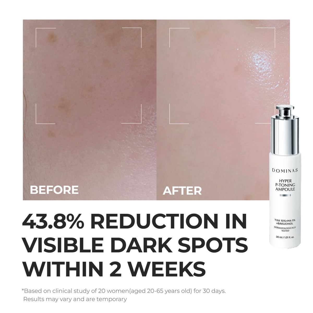 Silky texture of DOMINAS serum shown during application for smooth absorption
