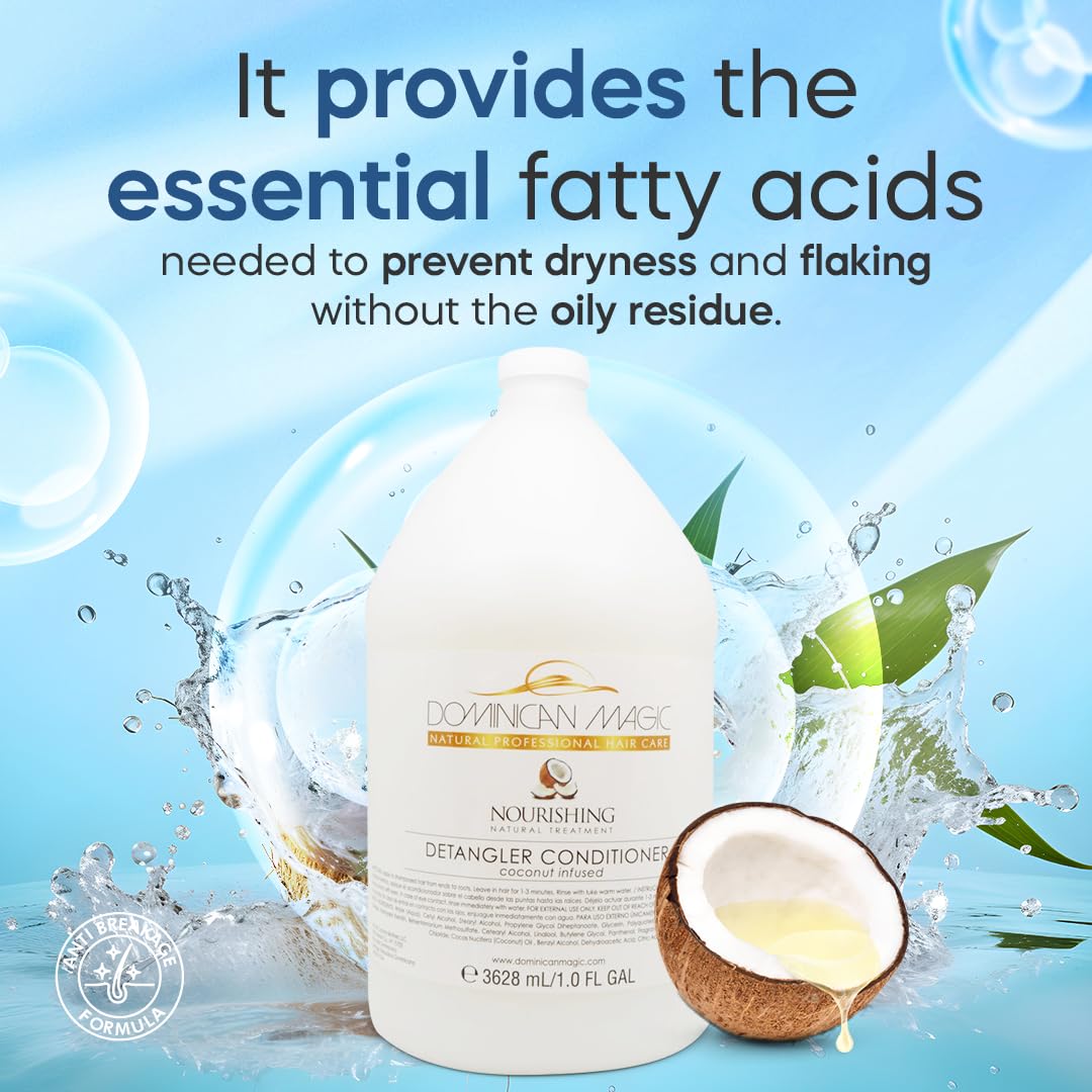 Dominican Magic Coconut Detangler curly hair definition close-up for defined curls.
