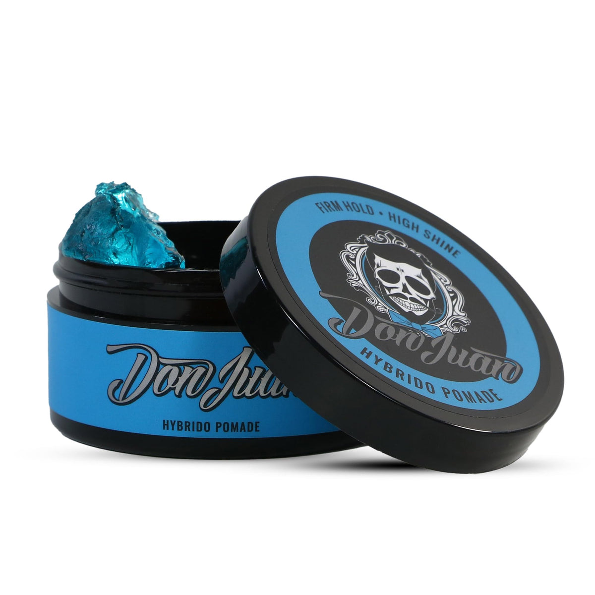 Don Juan Hybrido pomade ingredient panel highlights natural plant extracts